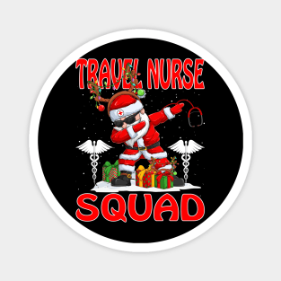 Christmas Travel Nurse Squad Reindeer Pajama Dabing Santa Magnet